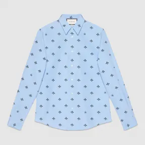 古驰/Gucci 蜜蜂星星图案纯棉杜克衬衫 408602 Z374A 4435