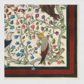 古驰/Gucci 猛禽印花真丝口袋方巾 409236 4G005 9266