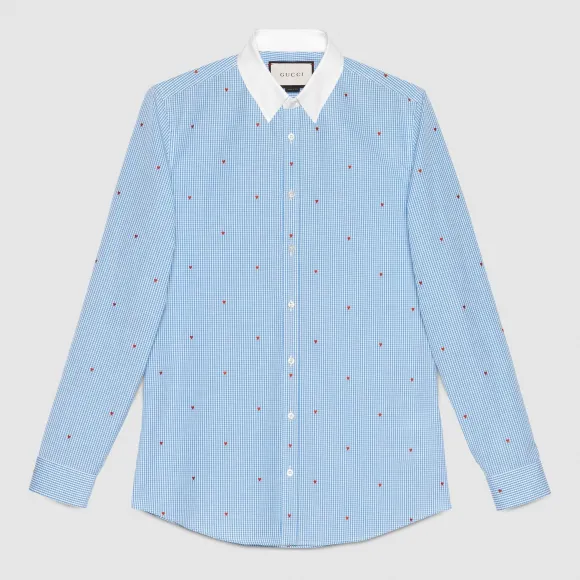古驰/Gucci 心形图案切丝衬衫 411057 Z345A 4421
