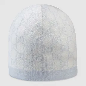 古驰/Gucci 婴儿GG图案羊毛帽 418599 3K206 9269