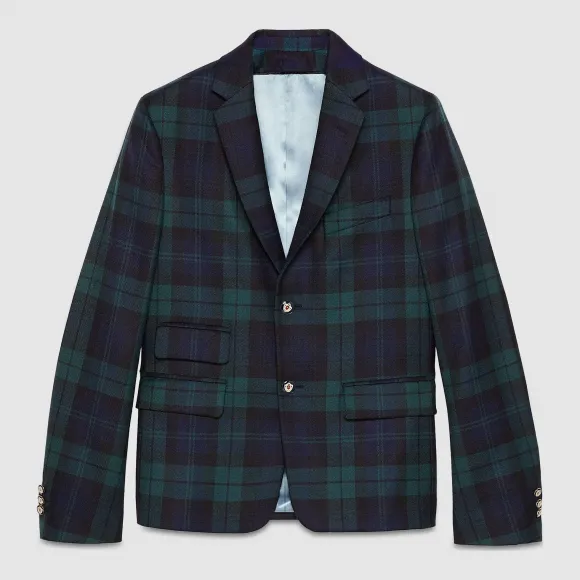 古驰/Gucci 剑桥羊毛格纹单西 421766 Z575B 3394