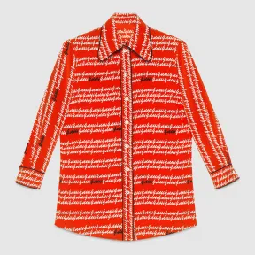 古驰/Gucci Gucci 图案丝绸衬衫 424465 ZGX05 6426