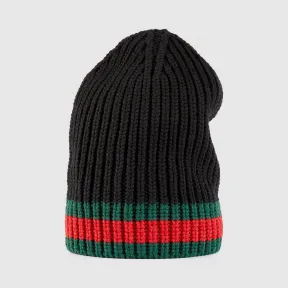 古驰/Gucci 织带羊毛帽 429753-4G206-1000