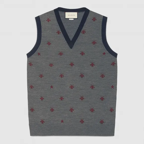 古驰/Gucci 蜜蜂和星星羊毛背心 431750 X1311 1579