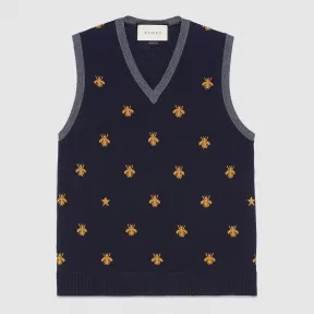 古驰/Gucci 蜜蜂和星星羊毛背心 431750 X1311 4559