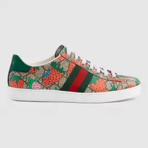 古驰/Gucci Ace 系列女士GG和Gucci草莓印花运动鞋 433900 G2210 8960