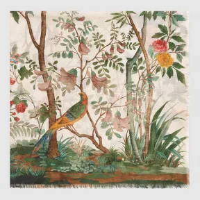 古驰/Gucci Gucci Tian 羊毛真丝披肩 437784 4G714 9200