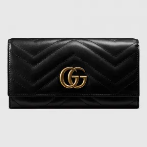 古驰/Gucci GG Marmont长款皮夹 443436 DRW1T 1000