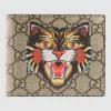 古驰/Gucci 愤怒猫印花GG Supreme高级人造帆布皮夹 451270 9A91N 8666