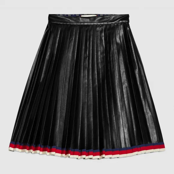 古驰/Gucci 真皮百褶裙 458153 XG323 1073