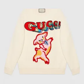 古驰/Gucci 女士饰小猪超大造型卫衣 469250 XJAR8 9230