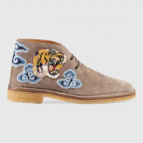 古驰/Gucci 贴花麂皮靴子 472754 D6P00 2351