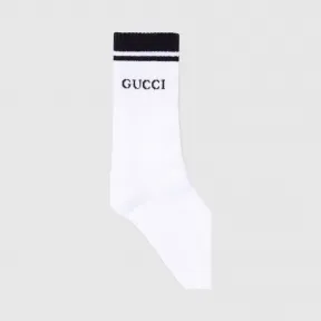 古驰/Gucci 纯棉Gucci短袜 496493-4G293-9000