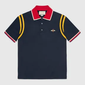 古驰/Gucci 蜜蜂图案纯棉polo衫 500971 X9M37 4033