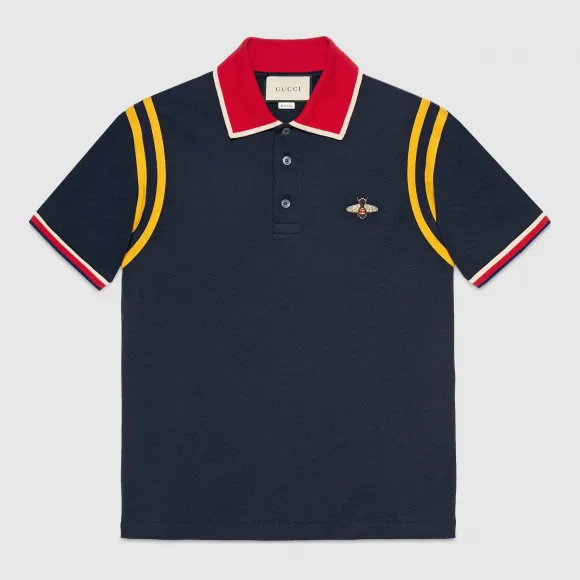 古驰/Gucci 蜜蜂图案纯棉polo衫 500971 X9M37 4033