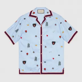 古驰/Gucci 刺绣棉质保龄球衫 521782 Z339L 4893