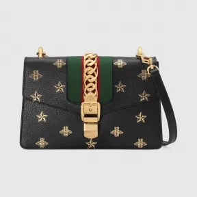 古驰/Gucci Sylvie系列蜜蜂星星小号肩背包 524405-DJ2RG-8571