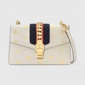 古驰/Gucci Sylvie系列蜜蜂星星小号肩背包 524405-DJ2RG-8963