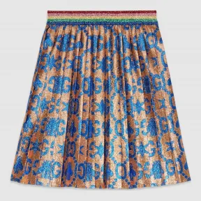 古驰/Gucci 儿童 GG 蜜蜂和星星提花半身裙 546781 ZABJL 7686