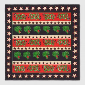 古驰/Gucci 饰标志性图案印花莫代尔披肩 547465 4G865 1074