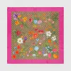 古驰/Gucci GG花卉印花真丝方巾 551266-3G001-9772