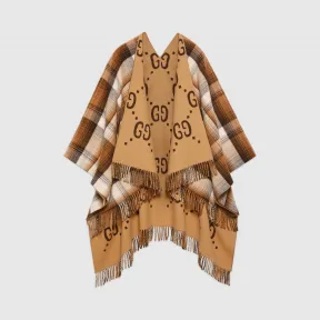 古驰/Gucci 双面GG羊毛披巾 553118-4G200-9764