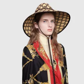古驰/Gucci GG拉菲草宽边帽 553482_3HE60_2464