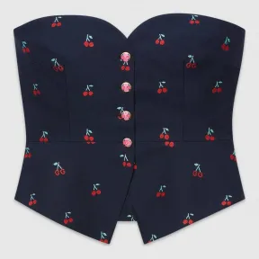 古驰/Gucci 樱桃切丝羊毛紧身上衣 569887 ZABMY 4956