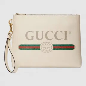 古驰/Gucci Gucci Print系列皮革手拿包 572770 0Y2AT 8820
