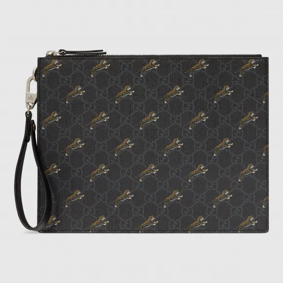 古驰/Gucci GG 老虎印花手拿包 575136 G2BAN 1087