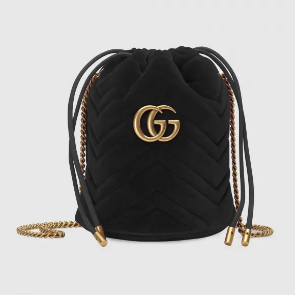 古驰/Gucci GG Marmont 系列迷你水桶包 575163_9STDT_1000
