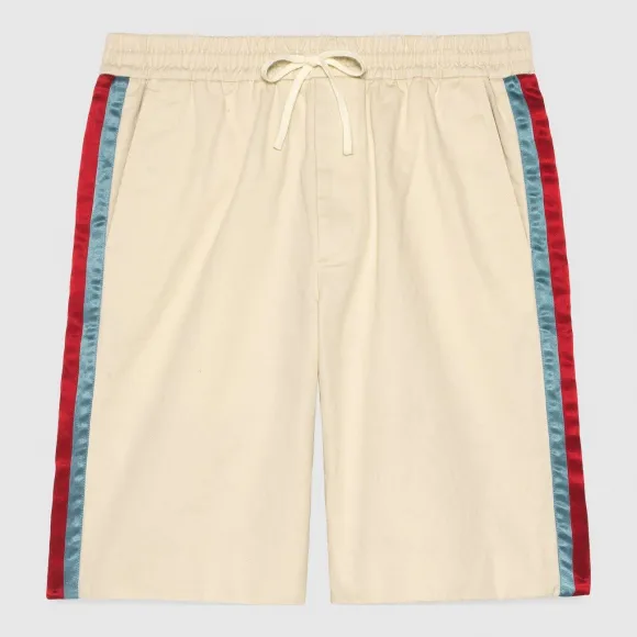 古驰/Gucci 醋纤条纹斜纹棉短裤 575322 Z3786 9751