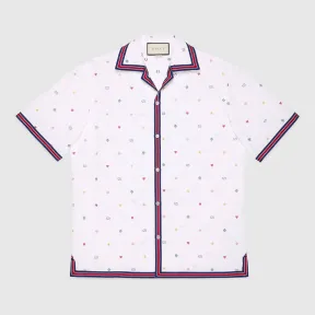 古驰/Gucci 标志图案切丝保龄球衫 575542 ZABNF 9692