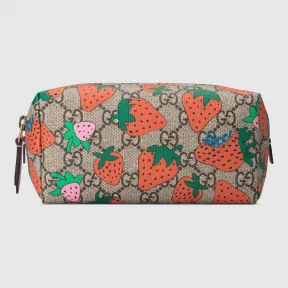 古驰/Gucci 饰 Gucci 草莓印花 GG 化妆包 576218 G3EAT 8483