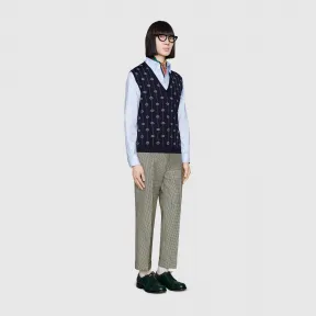 古驰/Gucci 互扣式 G 条纹背心 576903_XKAUM_4650