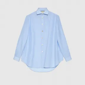 古驰/Gucci 不对称设计超大造型条纹棉质衬衫 579440 ZACLH 4910