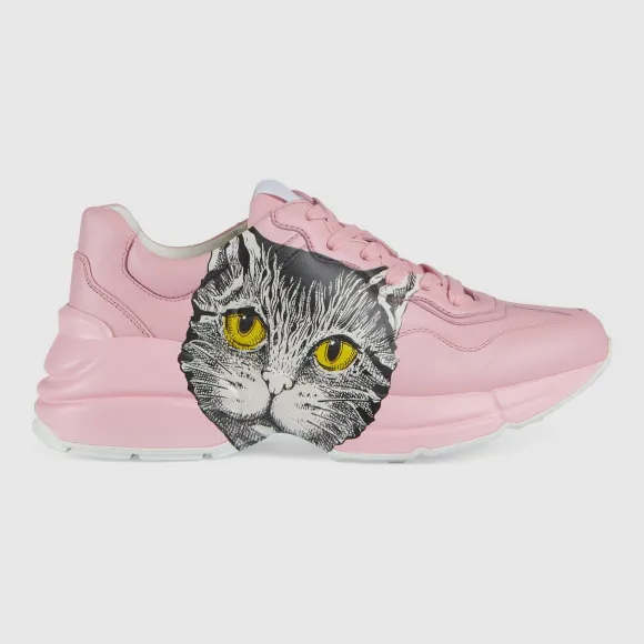 古驰/Gucci Rhyton 系列女士Mystic Cat印花运动鞋 583337 DRW00 5823