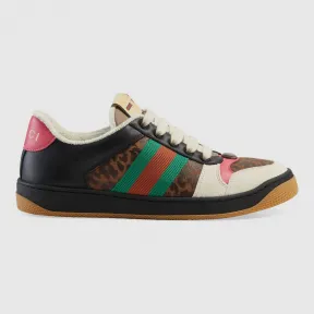 古驰/Gucci 官网专享女士Screener系列豹纹印花运动鞋 584816 0PVO0 9575