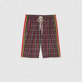 古驰/Gucci 超大造型苏格兰格纹棉布短裤 595510 XJBS8 5727