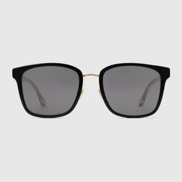 古驰/Gucci 贴合设计方形镜框醋纤太阳眼镜 596048 J0740 1011