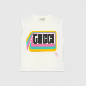 古驰/Gucci 儿童Gucci老虎印花棉质背心 596127_XJB4Z_9061