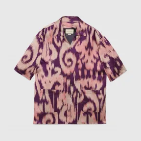 古驰/Gucci 男士 复古螺旋提花超大造型保龄球衫 597908_ZAC6T_5041