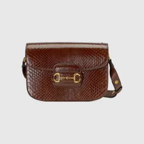 古驰/Gucci Gucci Horsebit 1955 蟒蛇纹小号单肩包 602204-LJM0G-2208