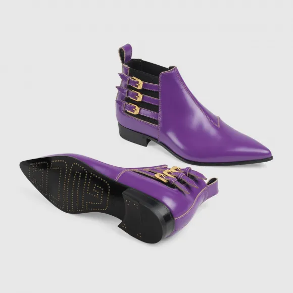 古驰/Gucci 女士皮革踝靴 603672_DS8I0_5260