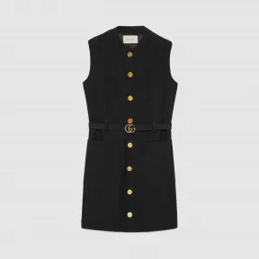 古驰/Gucci 女士 饰双G羊毛真丝混纺马甲 609245_Z8AH7_1000