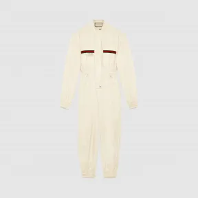 古驰/Gucci 女士 饰Gucci标签棉质连体裤 610065_XJBXQ_9381