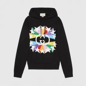 古驰/Gucci 互扣式双G星爆印花棉质卫衣 646953-XJDNJ-1082