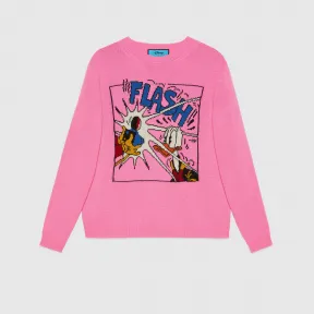 古驰/Gucci Disney x Gucci唐老鸭提花羊毛毛衣 652620-XKBSI-5152