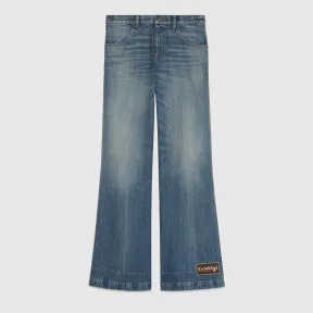 古驰/Gucci 环保石磨水洗牛仔喇叭裤 653001-XDBNG-4447