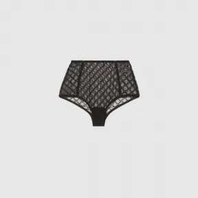 古驰/Gucci GG 刺绣薄纱三角裤 661058-XUACO-1000